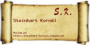 Steinhart Kornél névjegykártya