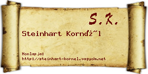 Steinhart Kornél névjegykártya